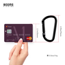 Booms Fishing CC2 New Aluminum Alloy Carabiner Ultra Light Canavilla Black 10 Pcs