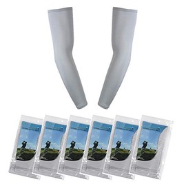 Pack of 6, The Elixir Arm Sleeves Sun Block UV Protective Compression Arm Cooling Sleeves, Gray