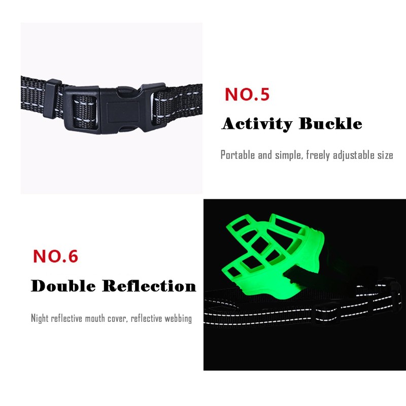 HangYa Fluorescent Green Dog Muzzle, TPR Material, XS, Extra Small