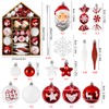 Hysagtek 70 Piece Set Christmas Tree Baubles, Plastic Christmas Tree