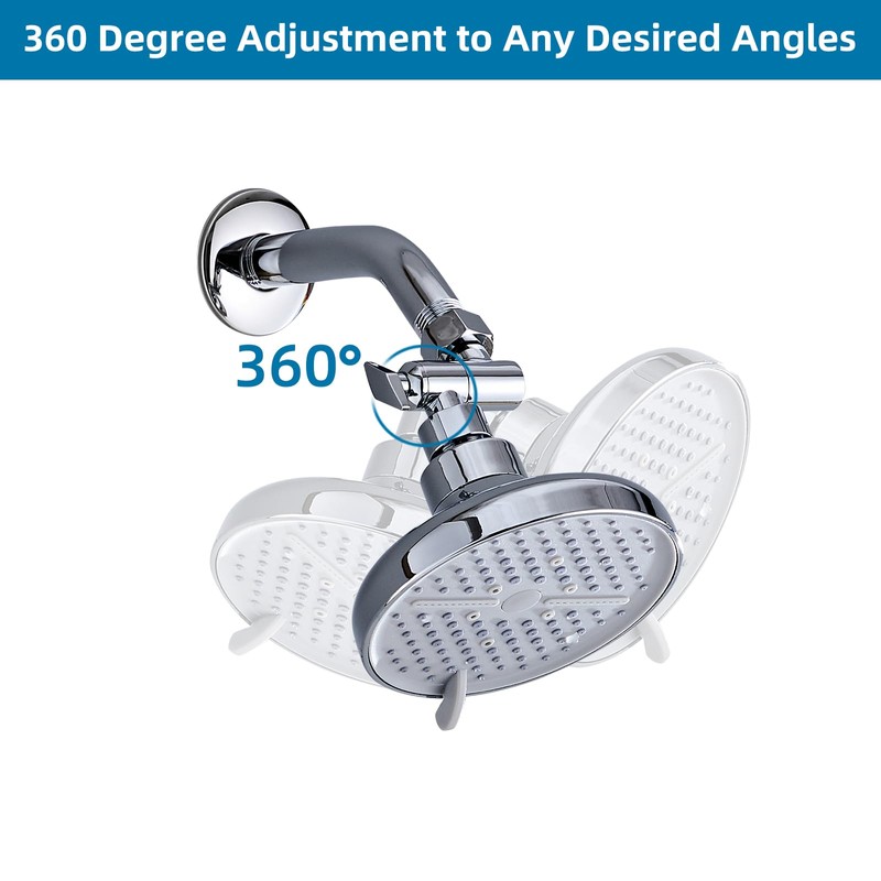 RTTWYYUU Metal Shower Head Elbow Adapter, 360 ° Adjustable Swivel