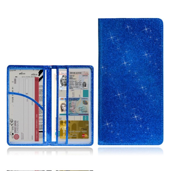 Yourkar Car Registration and Insurance Card Holder, Glitter Leather Vehicle