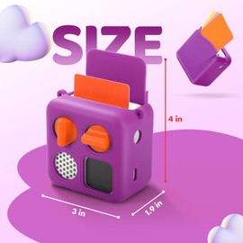 Silicone Cover for Yoto Mini(2024 Edition) Player, Protective Sleeve Case Compatible with Audio Music Player，Soft Carrying case Sleeve (Purple)