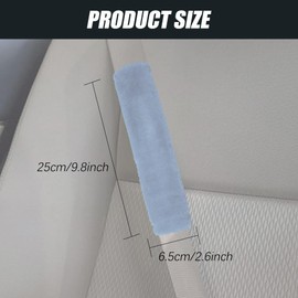 Wedcool 2PCS Car Seat Belt Cover, Seat Belt Pad Cushion, Shoulder Strap Protectors, Soft Plush Car Seat Belt Shoulder Pads, Fluffy Shoulder Pads, Universal Seat Strap Cover for Cars (Gray)