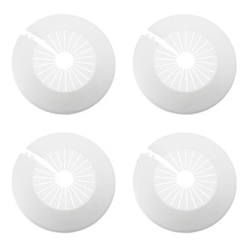 FDXGYH 4 Pcs 2" Water Pipe Flange Cover Snap Type Round Escutcheon Plate Cover for Water Pipe Faucet Collar Decoration (White)