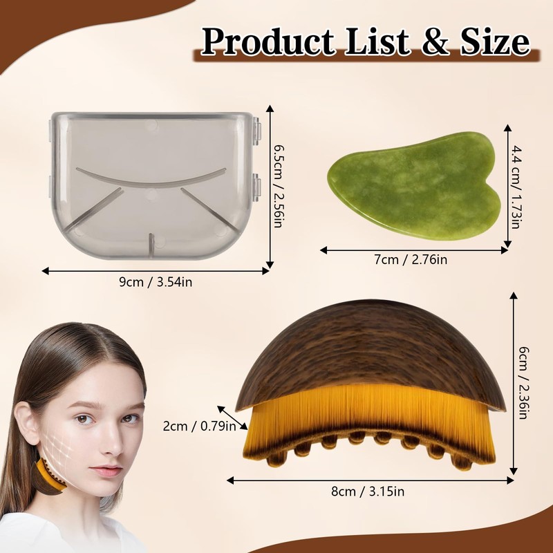 Body Lymphatic Drainage Dry Brush, Lymphatic Contour Face Massager Brushes,