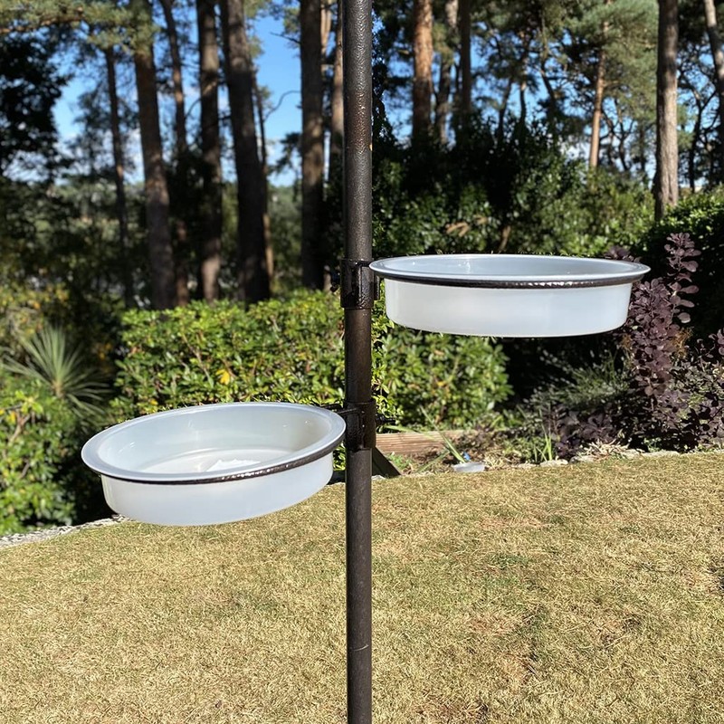 Water Dish & Bird Bath Bracket Double Pack for Metal