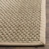 Safavieh Natural Fiber Collection NF114A Border Basketweave Seagrass Runner, 2'6"
