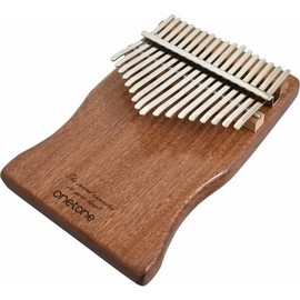 ONETONE OTKLS-01/MH 17 Key Kalimba (Thumb Piano) Beginner Set, Veneer Mahogany Wood (Exclusive Case, Cross, Finger Sack, Key Sticker, Adjustment Hammer, Japanese Manual & Music Book) Included