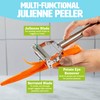 Tasty Julienne Vegetable Peeler with Cleaning Brush, Sharp Stainless Steel