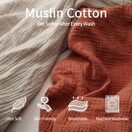 Peepeemax Musselin-Baumwolle Spannbettlaken 80x40cm, Kinderwagen Spannbettlaken Stubenwagen Matratzenbezug für Moseskorb, Babybett und Beistellbett für Jungen und Mädchen, 2er Pack, Braun