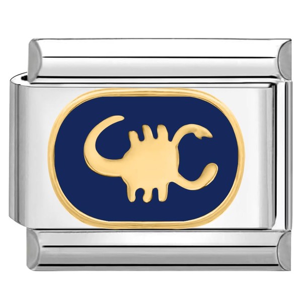 Quiges - 9mm Italian Style Charm Link Module Stainless Steel