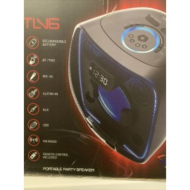 DS18 TLV6 6.5" Amplified Bluetooth TWS LED Self Powered Party Guitar PA Speaker