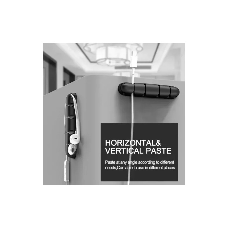 Veraly Organizador De Cables Adherible Silicón Oficina Hogar 1pz