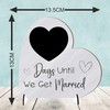 Pixie's Gifts Wedding Countdown Heart Plaque on Stands - Chalkboard
