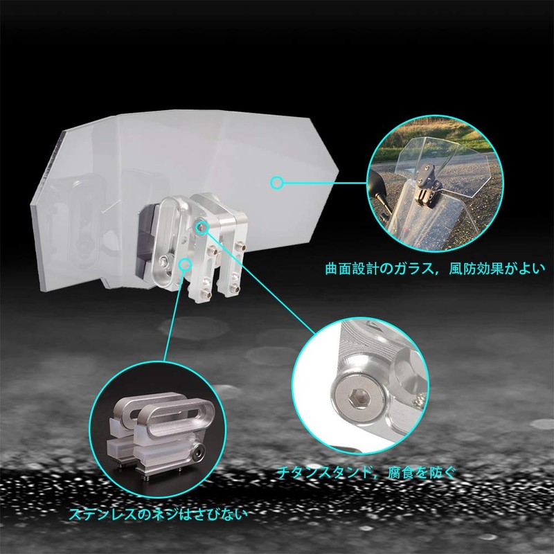 Chelhead Screen Parts Motorcycle Windshield Windshield Motorcycle Adjustable Front Windscreen