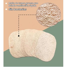 Esponjas naturales de lufa WOCATS WMFQ06 paquete de 6 para platos y baño ecológicas