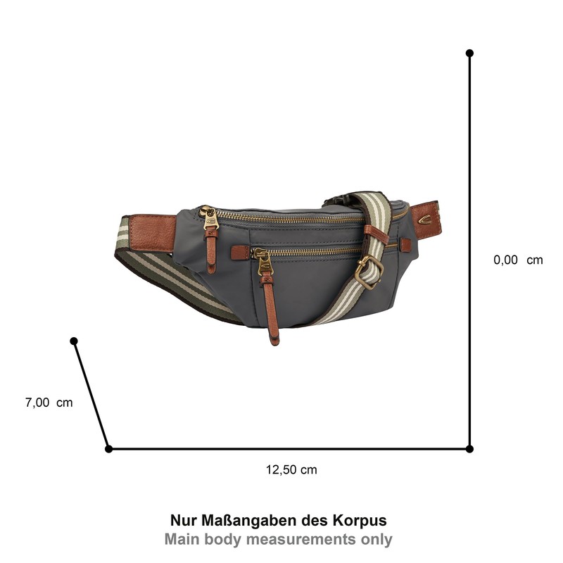 camel active Women's Bari Belt Bag M Handbag, dark grey,