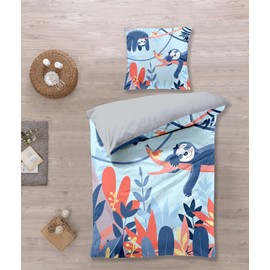 KK SHOPPING Versandhandel Klaus Kolodzie Sloth Bed Linen Set 135 x 200 cm 100% Cotton