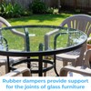 10 Pcs Glass Table Top Bumpers Clear Silicone, Patio Table