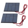 2Pcs Mini Solar Power Module Epoxy Panel with 100cm Cable