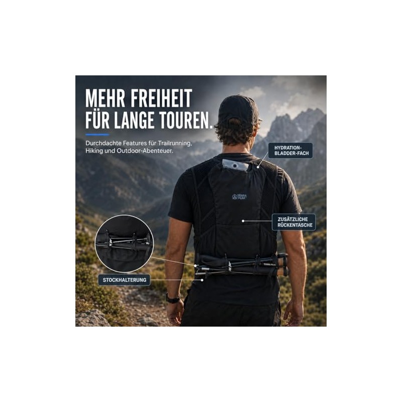 Terra Peak® VENA Running Vest 500 ml Water Bottle -