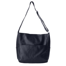 Coicueci Women's Shoulder Bag, Cross-body Design, Adult, Large, Soft Leather, Waterproof, Large Capacity, Lightweight, Work or School Commute, Adjustable Length, blue