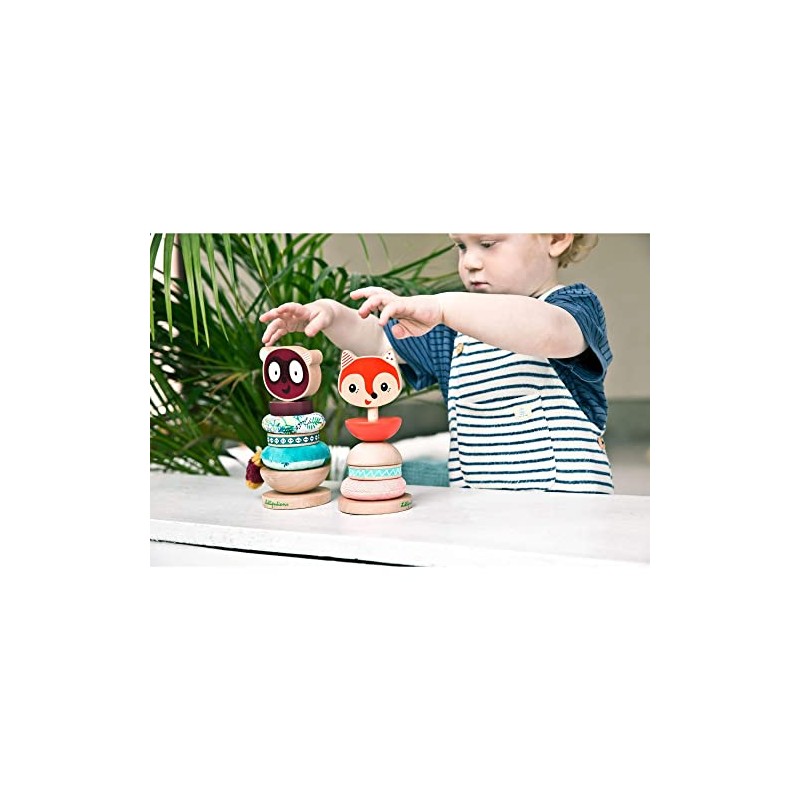 Lilliputiens - Stacking Pyramid Alice the Fox - Educational Wooden