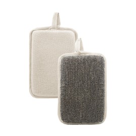 Earth & I Charcoal Loofah Sponge 4 Count, Loofa, Loofah Exfoliating Body Scrubber, Shower Loofah, Luffa, Loofah for Men and Women, Body Scrubbers for Use in Shower