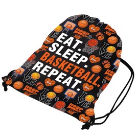 JYTAPP Basketball Bag Player Gift Eat Sleep Basketball Repeat Drawstring Bag ball Sport Gym Travel Sackpack