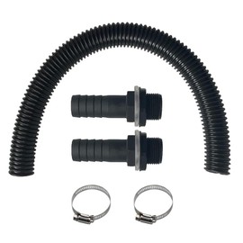 Water Butt Connection Set Including 1 Inch (25 mm) Water Butt Connector Set, 2 Hose Clamps, Water Butt Connection Set, 50 cm Connection Hose, Rain Butt Feedthrough for Water Tanks, Cisterns