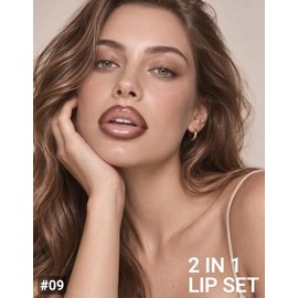 Erinde Barra de labios y perfilador 2 en 1,#09