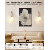 MSTETO Globe Wireless Wall Sconces Set of Two, Battery Operated