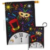 Breeze Decor Mid Night Garden House Flag Set New Year