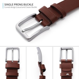 SENDEFN Men's Casual Leather Jeans Belt Dress Classic and Fashion for Men 1.5" Wide with Gift Box