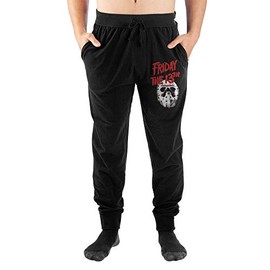 Mens The 13th Jason Mask Lounge Wear Joggers-S Black