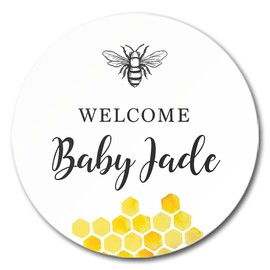 Bee baby favor stickers, Welcome Labels, Honey jar favor stickers or seed packet labels, Honey Bee Themed Baby Shower or Bridal Shower