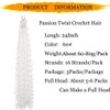 3X Passion Twist Crochet Braids Hair White Pre-Separated Synthetic Curly