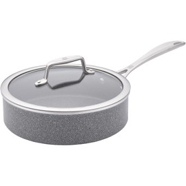 ZWILLING Vitale 3-qt Nonstick Saute Pan with Lid, Aluminum, Scratch Resistant, Made in Italy