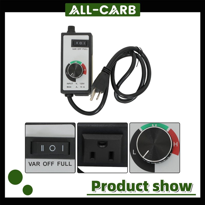 ALL-CARB Router Fan Electric Motor Rheostat Variable Speed Controller AC