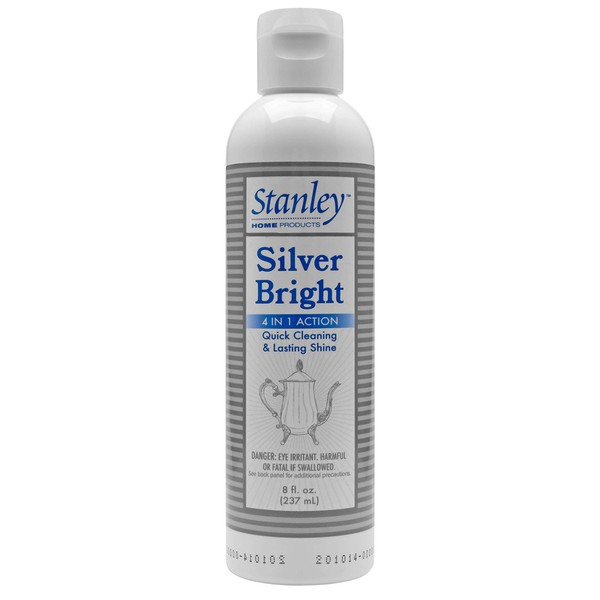 Stanley Home Silver Bright – Silver Cleaner & Polish – For Silver Plate, Sterling, Chrome, Fine Antique Silver – Safely Cleans, Removes Tarnish & Helps Prevent Future Tarnish