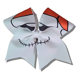 Cheer bows white Jack Skellington Nightmare Santa Hair Bow