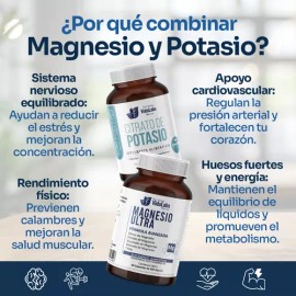 Pack Magnesio Ultra Y Citrato De Potasio Nutrientes VidaLabs México