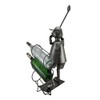 Wine Bodies Giant Golfer Golf Metal Wine Bottle Holder, Charcoal