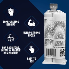 AM WORLDWIDE AMEPOXY High-Temperature Aluminum Radiator Repair Epoxy - 2oz Kit for Metal & Automotive Repairs