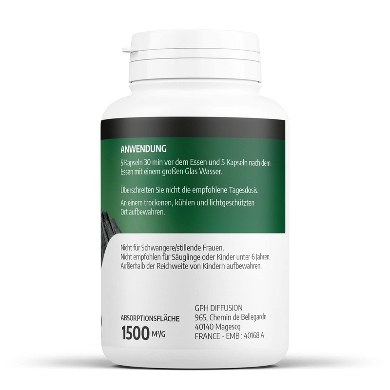 Activated Carbon - 200 mg - 200 capsules