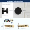Orger Matte Black Privacy Door Knobs Interior, Zinc Alloy Keyless