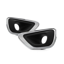 KarParts360 For Jeep Grand-Cherokee Fog Light Trim 2014 2015 2016 Driver & Passenger Side Pair/Set | Black & Chrome | w/Chrome Trim | DOT/SAE | CH1038147 + CH1039147