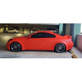 VViViD VViViD+ Premium Vinyl Wrap Film (10ft x 5ft, Matte Arancio Argos Red Orange)