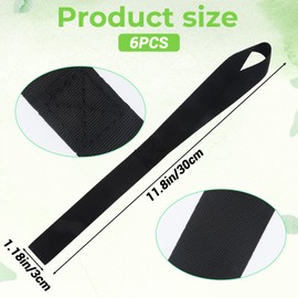 6 PCS Soft Loop Tie Down Straps, 4500LB Breaking Strength Motorcycle Tie Down Straps Heavy Duty Webbed Nylon Lashing Loops for Securing Trailering Bike Motorcycles UTV Dirt Bike Lawn Equipment(Black)